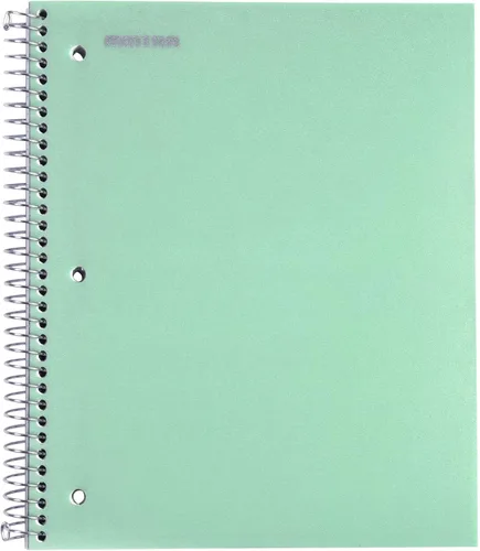 Miniatura 5 de Mintra Office Cuadernos de espiral duraderos, 3 materias (lavanda, verde salvia, salmón, rayas universitarias, paquete de 3)