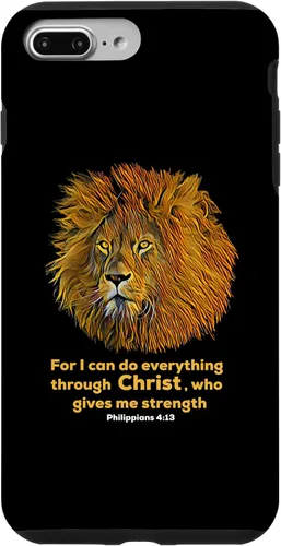 Miniatura 12 de Funda para iPhone 11 Pro Max Filipenses 4:13 con versículo de la Biblia cristiana, regalo de león cristiano
