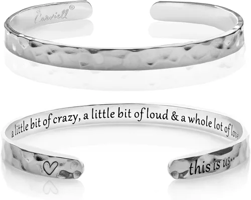 Miniatura 52 de Carviell Pulseras grabadas para mujer, inspiradoras, amistad, amor, mamá, hija, hermana, cristiana, graduación, conmemoración y regalos de boda, más