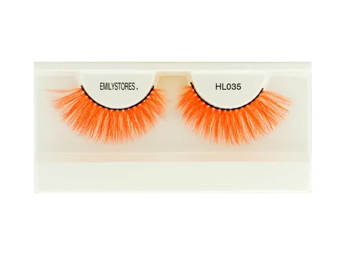 Pestañas naranjas de colores para disfraz de sombrerero loco, pestañas largas dramáticas, para fiesta de máscaras, cosplay, maquillaje, 1 par