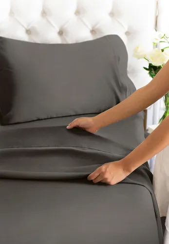 Miniatura 5 de CGK Unlimited Sábanas de cama tamaño queen: refrescantes y transpirables, 60% poliéster, 40% rayón derivado de bambú, súper suaves y cómodas