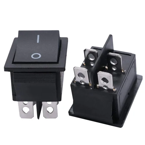 Miniatura 2 de mxuteuk Interruptor basculante momentáneo (ENCENDIDO) - Apagado de palanca DPST Power 4 Pin AC 250V 6A 125V 10A, uso para coche, barco