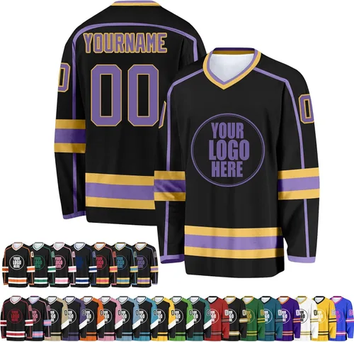 Miniatura 11 de Camiseta de hockey personalizada para hombres/mujeres/jóvenes/niños, nombre personalizado/número/logotipo de gran tamaño camiseta de entrenamiento