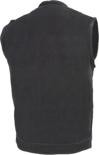 Miniatura 2 de Milwaukee Leather MDM3000 - Chaleco de mezclilla con cierre oculto para hombre, estilo club