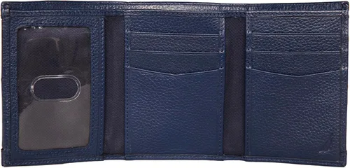 Miniatura 86 de Nautica Men's Trifold Wallet RFID Blocking Protection ID Window Card Slots Genuine Leather Durable