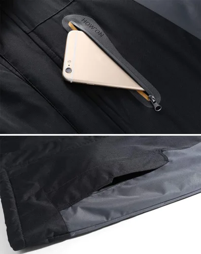 Miniatura 4 de HOW'ON - Chaqueta de invierno con capucha y forro polar, resistente al viento, impermeable, abrigo para montaña