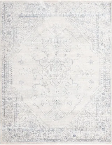 Miniatura 30 de Unique Loom Newport Collection - Alfombra de área ocre (2' x 3' 11", azul/marrón claro)