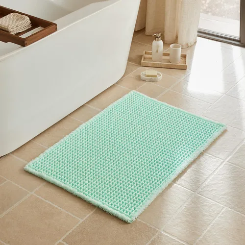 Miniatura 70 de Triohero Tapete de baño con diseño de gofre, tapete de baño pequeño y bohemio, antideslizante, lavable, ultra suave, súper absorbente, de secado