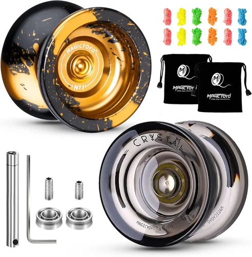 Miniatura 10 de MAGICYOYO N11 Yo-yo profesional de metal, yo-yo sensible y yo-yo no sensible de aleación para principiantes a jugadores avanzados, trucos de yo-yo