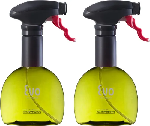 Miniatura 13 de Evo Mini pulverizadores de aceite, sin aerosol, para aceite de oliva, aceites de cocina y vinagres, azul, capacidad de 8 onzas, juego de 2
