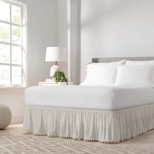 Miniatura 6 de Falda de cama con flecos de fácil ajuste.