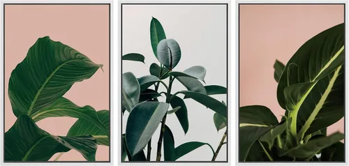 Miniatura 43 de SIGNWIN Lienzo enmarcado para pared, vista aérea de palmeras tropicales en un cielo azul, fotografía del océano costero, arte moderno, panorámico