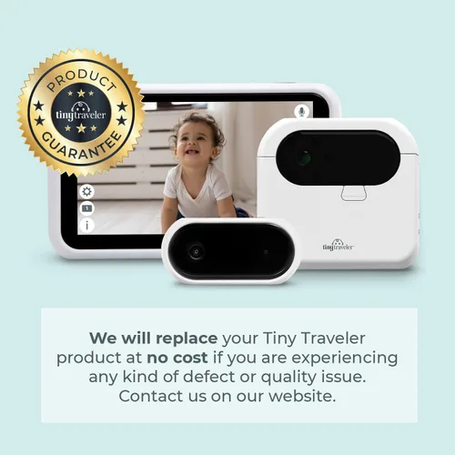 Miniatura 8 de Tiny Traveler Cámara de coche de bebé para 2 niños, monitor de coche de bebé con pantalla táctil con banco de energía, cámara de bebé sin WiFi