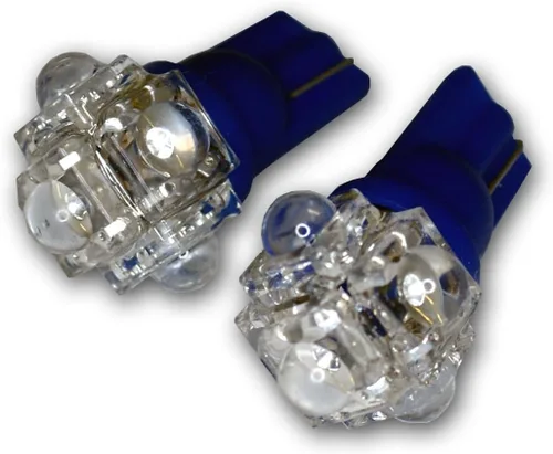 Miniatura 2 de LEDLP-T10-B5 - Bombillas LED para placa de matrícula T10, 5 flujos LED azul juego de 2 piezas