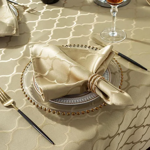 Miniatura 16 de SASTYBALE Servilletas de tela jacquard de 20 x 20 pulgadas, patrón de flores, 4 piezas, sólidas, lavables, cómodas para restaurantes, cenas