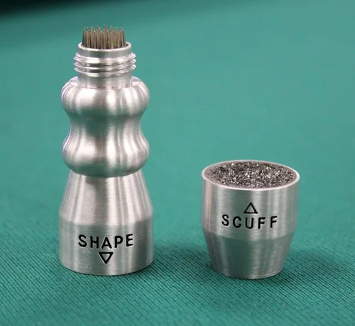 Miniatura 2 de Cuetec Accesorio para taco de billar/pool: herramienta para punta de taco de billar Bowtie 3 en 1 Plata - Antiguo
