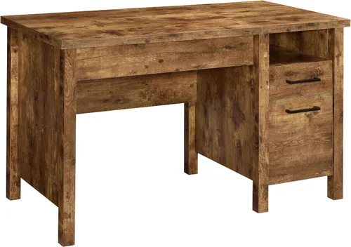 Coaster Home Furnishings Delwin - Escritorio de madera de ingeniería para computadora de 47 pulgadas con cajones y cajón de archivador, sin bandeja