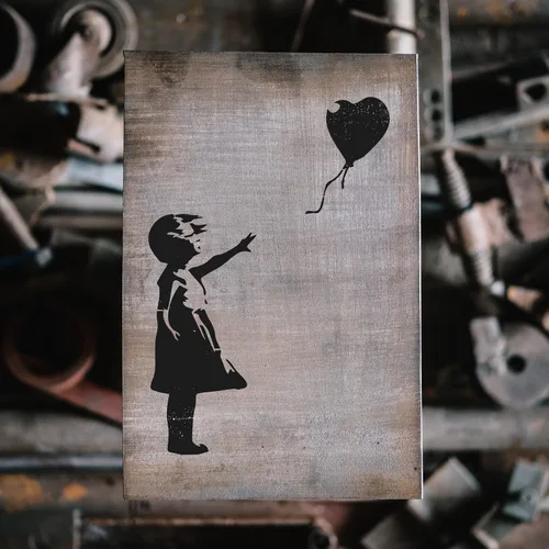 Miniatura 3 de Banksy Balloon Girl - Lienzo artístico, plantilla de graffiti