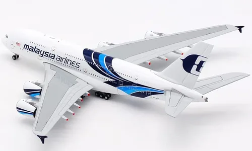 Miniatura 2 de JC Wings Malaysia Airlines para Airbus A380 9M-MNE 1/400 DIECAST modelo preconstruido