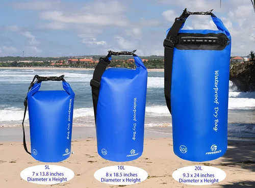 Miniatura 2 de Freegrace - Juego de 3 bolsas secas impermeables, bolsa seca con 2 cierres y correa de hombro desmontable; bolsa de cintura y funda para teléfono