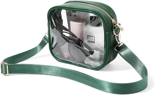 Miniatura 13 de TOBVZOO - Bolsa bandolera transparente aprobada para estadios, conciertos y eventos deportivos, unisex