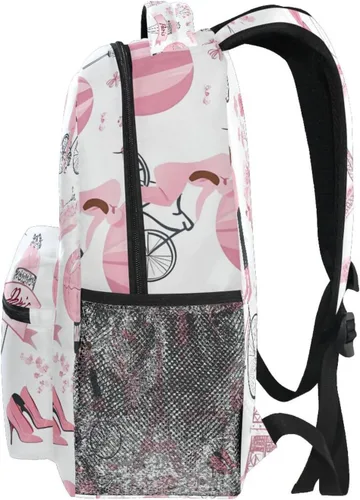 Miniatura 4 de Mochila de San Valentín, París, Torre Eiffel, para adultos, mochila escolar casual, bolsa universitaria de viaje, con cremallera, mochila de color3