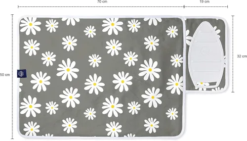 Miniatura 5 de Encasa Homes - Tapete de planchar pequeño de 28 x 20 pulgadas con acolchado de 0.118 in y soporte de plancha de silicona para presionar al vapor