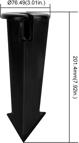 Miniatura 2 de GKOLED Estaca de ranura universal, poste de tierra grande compuesto de rosca NPS de 1/2, pico con ranura para montaje de luz de paisaje y seguridad