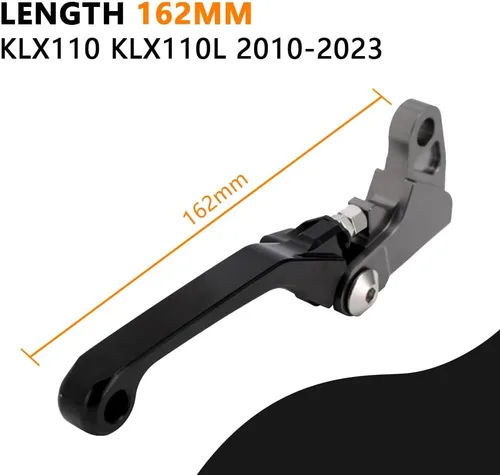 Miniatura 2 de JFG RACING Palanca de freno de motocicleta Palancas plegables CNC para KLX 110 KLX110 KLX110L 2010-2023 Negro