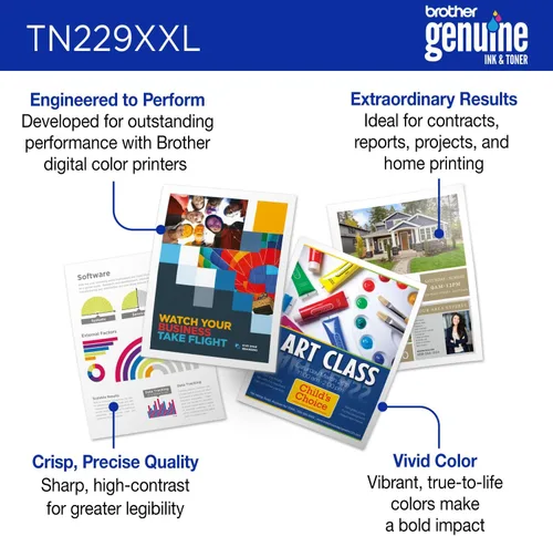 Miniatura 3 de Brother TN229XXLC - Cartucho de tóner para impresora de gran rendimiento cian, imprime hasta 4,000 páginas (1), compatible con impresoras