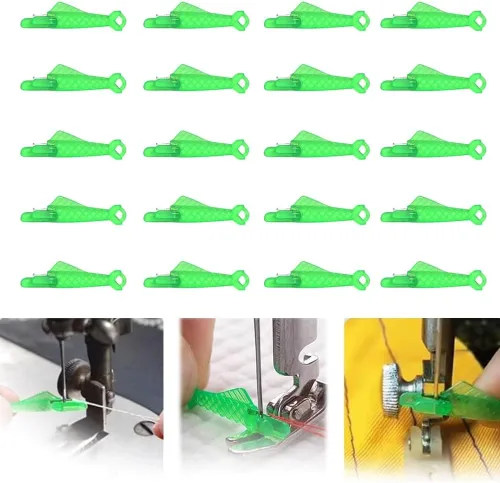 Enhebrador de agujas para máquina de coser, tipo de boca de pescado, nueva aguja de máquina de coser, enhebradores de agujas de bricolaje, Verde 20
