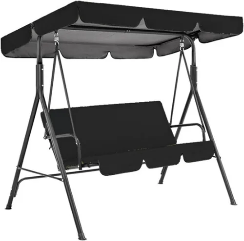 Miniatura 17 de KYOFIS Toldo de columpio para porche, cubierta de repuesto para toldo de columpio, impermeable, resistente al viento, anti-UV, resistente, tela