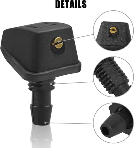 Miniatura 7 de 2 boquillas para limpiaparabrisas delantero, incluyendo adaptadores y mangueras, kit de boquillas para limpiaparabrisas delantero, boquillas