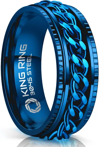 King Ring Anillos Super Spinner de 0.315 in Segunda edición de anillos de acero inoxidable premium para hombres y mujeres Diseñado en Estados