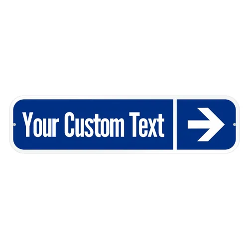 Miniatura 27 de SmartSign Letrero de calle azul personalizado, 4 x 18 pulgadas, aluminio, opción reflectante, personaliza tu propio letrero de calle, letrero
