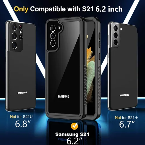 Miniatura 2 de Oterkin Funda impermeable para Samsung Galaxy S21 con protector de pantalla integrado, a prueba de polvo, a prueba de golpes, 360, carcasa