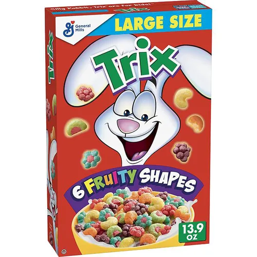 Miniatura 13 de Trix Cereal de desayuno afrutado, 6 formas afrutadas, grano entero, tamaño familiar, 16.1 onzas
