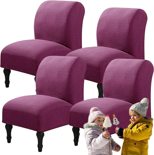 Miniatura 21 de Fundas elásticas para silla sin brazos, extraíbles y lavables, de elastano jacquard sin reposabrazos, protector de muebles para sala de estar, Verde