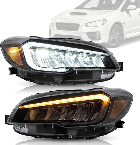 Miniatura 11 de VLAND Conjunto de luces traseras Compatible con Subaru WRX 2015-2022 Subaru WRX STI, lámpara trasera con DRL, luz trasera con luces antiniebla
