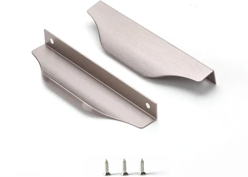Miniatura 13 de Satanga Tiradores de Dedo Edge para Gabinete Cocina Cajón Perillas Perfil Bajo Puerta Tocador Baño Manijas Largas Armario Muebles Aluminio Paquete