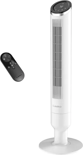 Miniatura 15 de Lasko RST200 - Ventiladores de torre Apex oscilantes silenciosos de 42" - flujo de aire de 29 pies/s, 28 dB, oscilación de 90°, temporizador de 12H