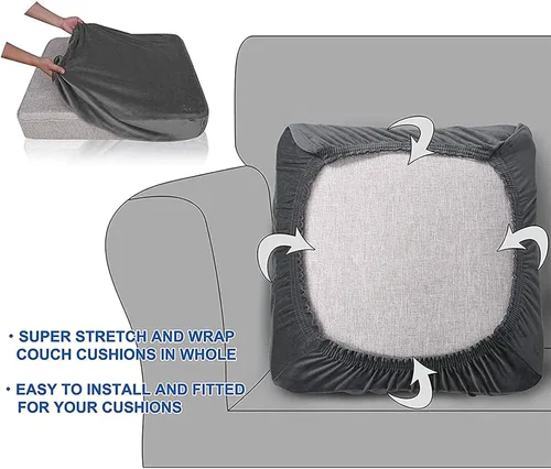 Miniatura 6 de Funda de cojín de terciopelo para sofá en forma de L de 1, 2 y 3 plazas, funda de cojín para sofá individual con parte inferior elástica