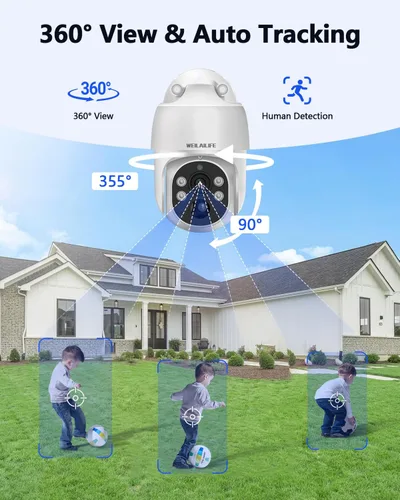 Miniatura 4 de 【Almacenamiento de 90 días y 4K Ultra HD】 Sistema de cámara de seguridad con cable, cámaras de seguridad POE para exteriores, sistema de cámara IP