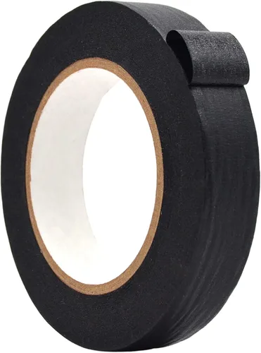 WOD MTC5 Cinta de Enmascarar de Color, Negro, 1 pulgada x 60 yardas. Cinta Colorida para Maestros y Pintores para Arte y Manualidades Divertidas de