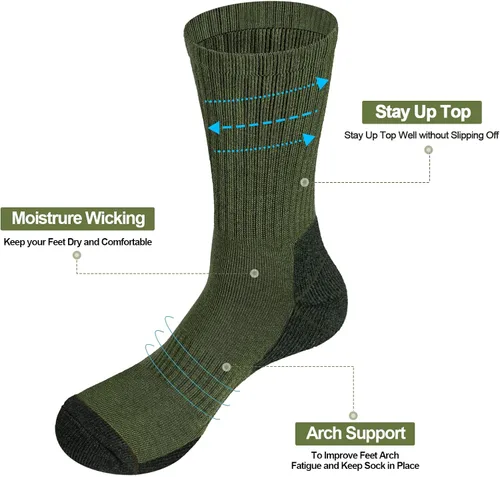Miniatura 5 de YUEDGE Calcetines deportivos de entrenamiento para hombre calcetines acolchados con mecha de humedad calcetines acolchados de trabajo para hombres