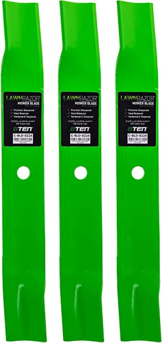 8TEN LawnRazor - Juego de cuchillas para cortador de tiempo Toro Quest S Series Z 50 Deck 115-5059-03 (elevación alta), paquete de 3