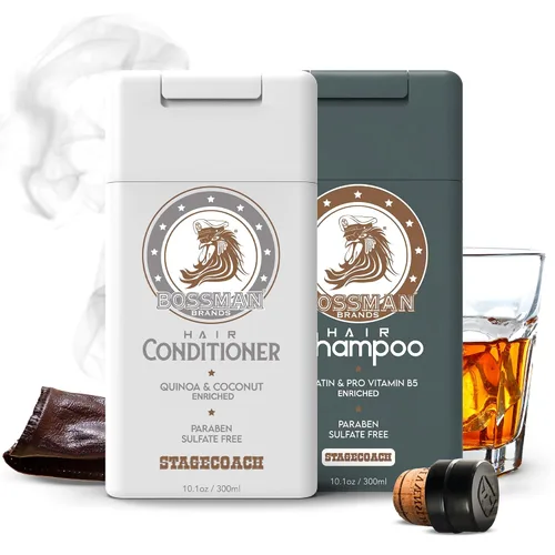 Miniatura 10 de Bossman Combo de champú y acondicionador para el cabello, sin parabenos y sin sulfatos (Royal Oud)