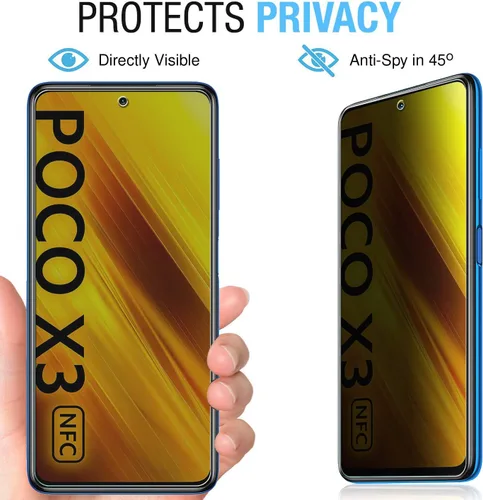 Miniatura 3 de Anbzsign - Protector de lente de cámara y [2 unidades] Protector de pantalla de cobertura completa de privacidad para Xiaomi Poco X3 / Poco X3