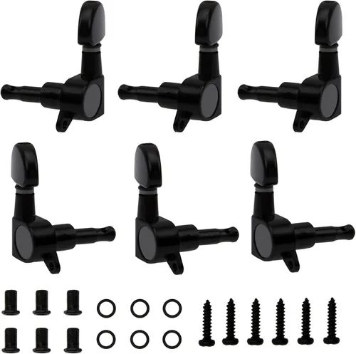 6 clavijas de afinación de guitarra Yootones cerradas, afinadores cerrados, cabezales de teclas de afinador 3L3R, compatibles con guitarra eléctrica
