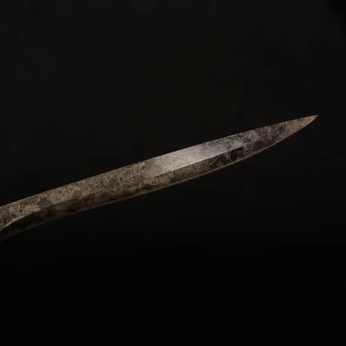 Miniatura 5 de SV Espada de corte artesanal hecha a mano de manganeso y acero, de tang completo, para exteriores, caza, camping, senderismo, supervivencia